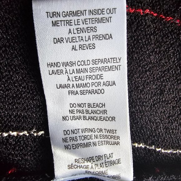 Petite Sophisticate Plaid Scoop Neck Knit Top Vest | NWOT | SP | Blk Red Cream - Picture 16 of 16